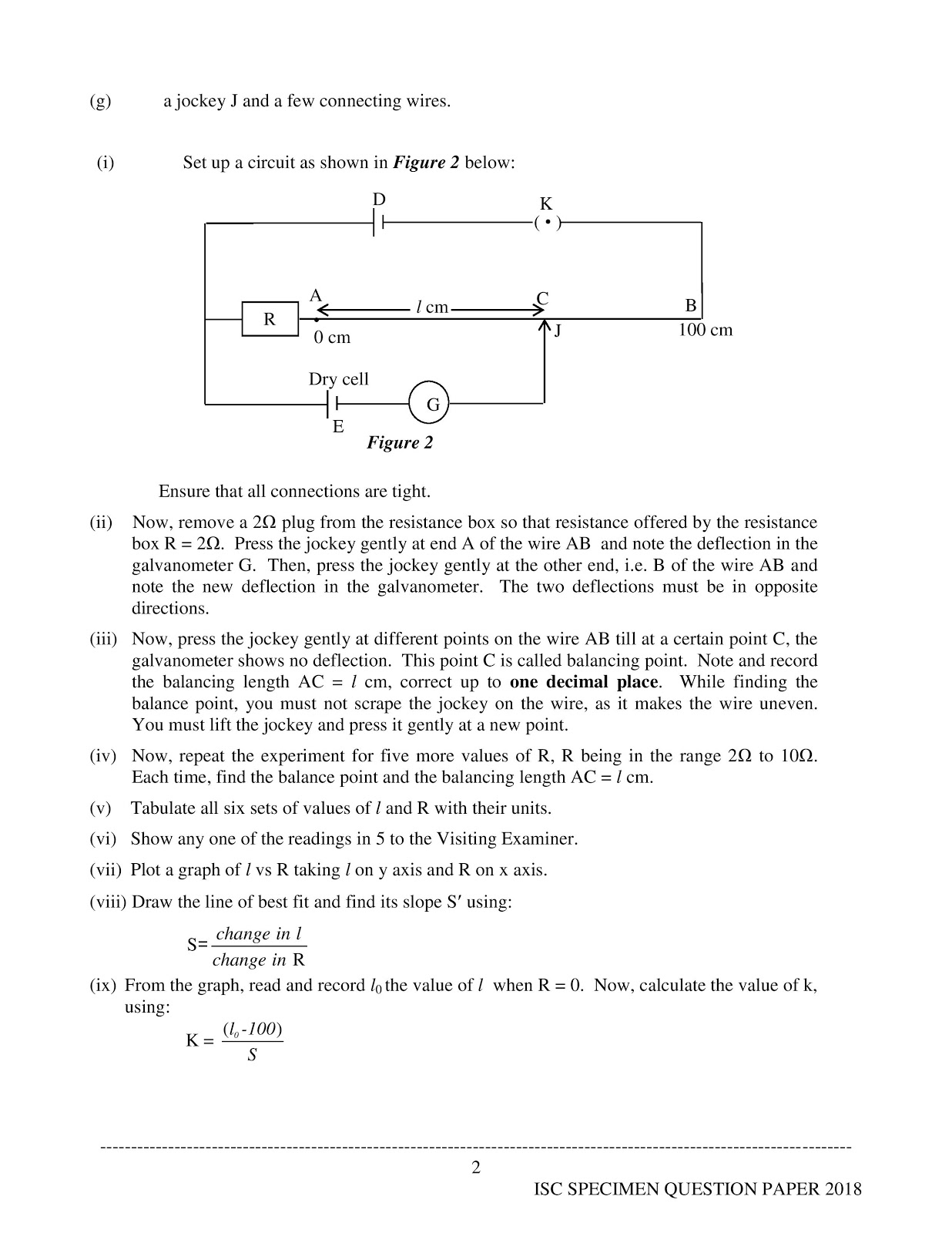 isc 2018 class XII Physics Practical paper-2 specimen question paper isc 2018 class 12th Physics Practical Sample paper