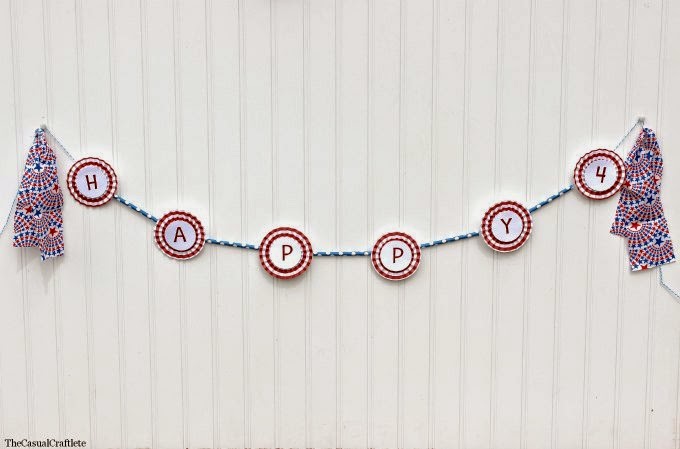 4th of July Paper Straw Banner