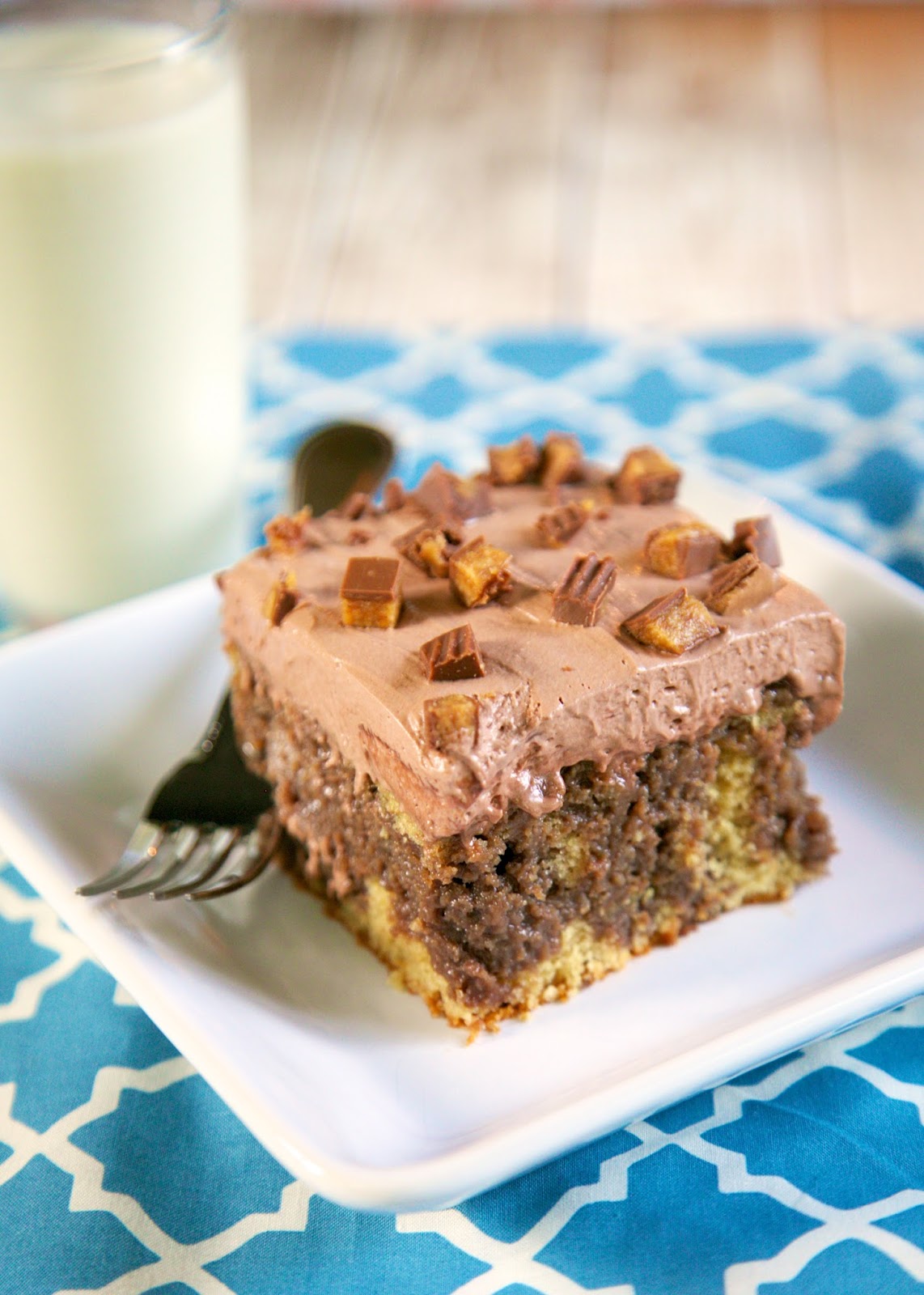 Chocolate Peanut Butter Poke Cake Plain Chicken®
