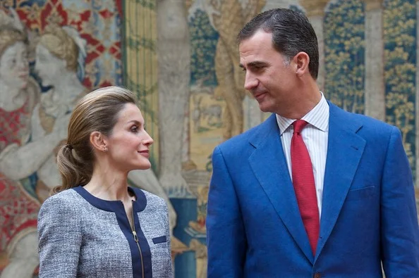 King Felipe and Queen Letizia attended a meeting t Palacio de El Pardo