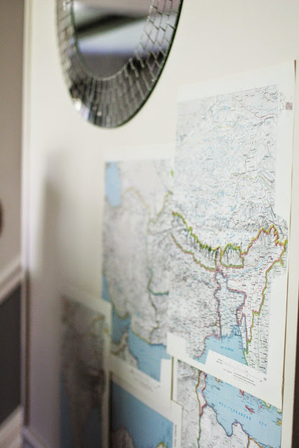 How To DIY Map Wallpaper by @craftivityd