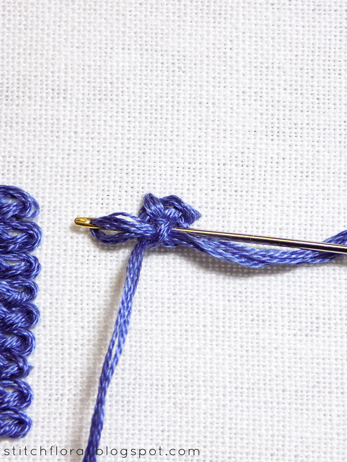 Braid stitch & Plaited braid stitch Stitch Floral
