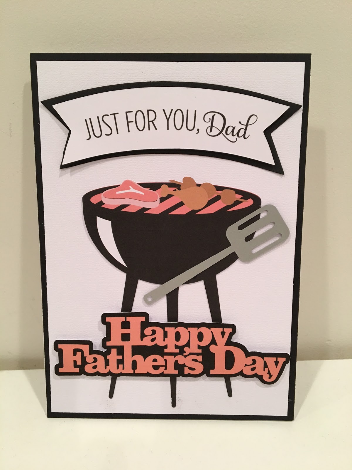 Cricutcraftyclare Quick Father's Day Card with My Kitchen Cartridge