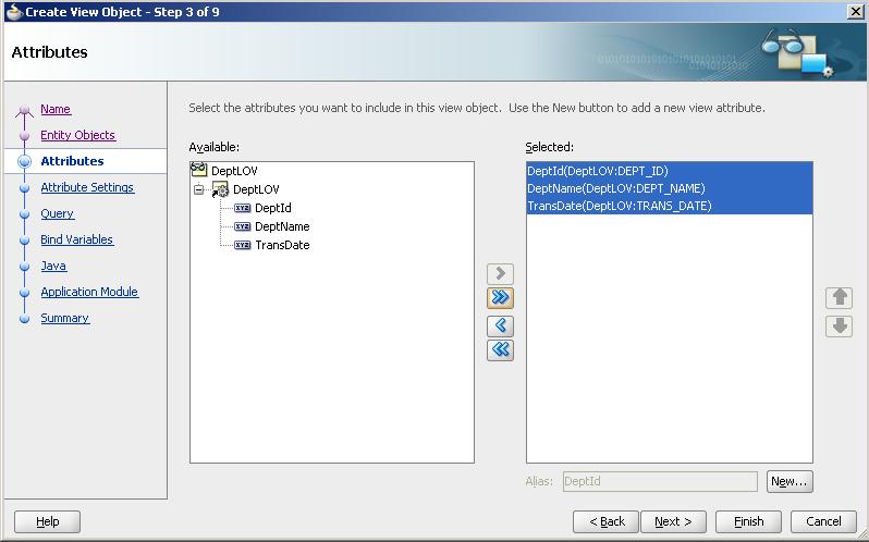 Create List of Values - LOV in Oracle ADF