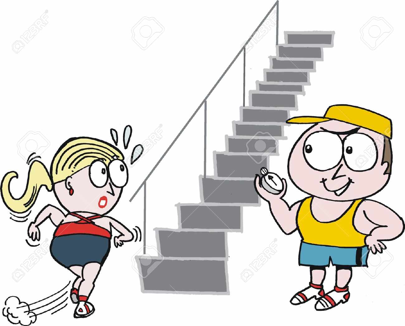 Go up high. Climbing vs Running. Funny cartoons warm up exercises.