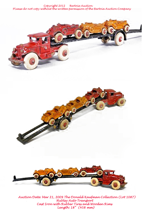 Old Antique Toys Cast Iron Car Haulers