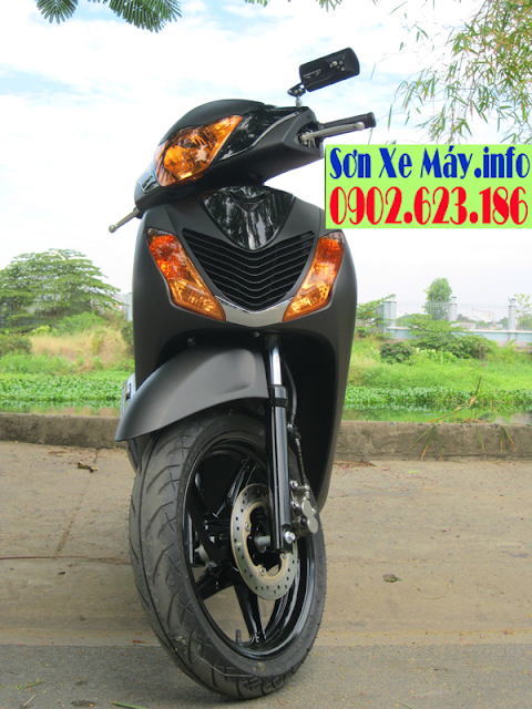 Sơn xe Honda Sh màu xám Lamborghini cực đẹp