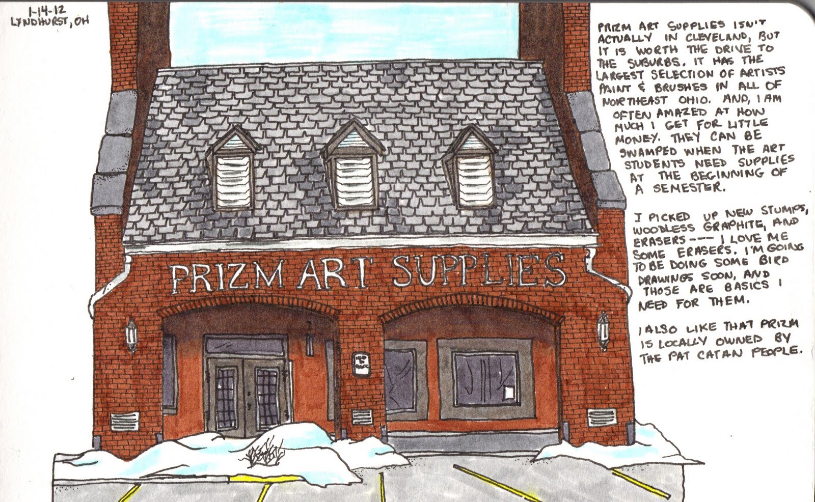 Urban Sketchers Cleveland Art Supply Store