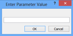 Enter a parameter value and click ok