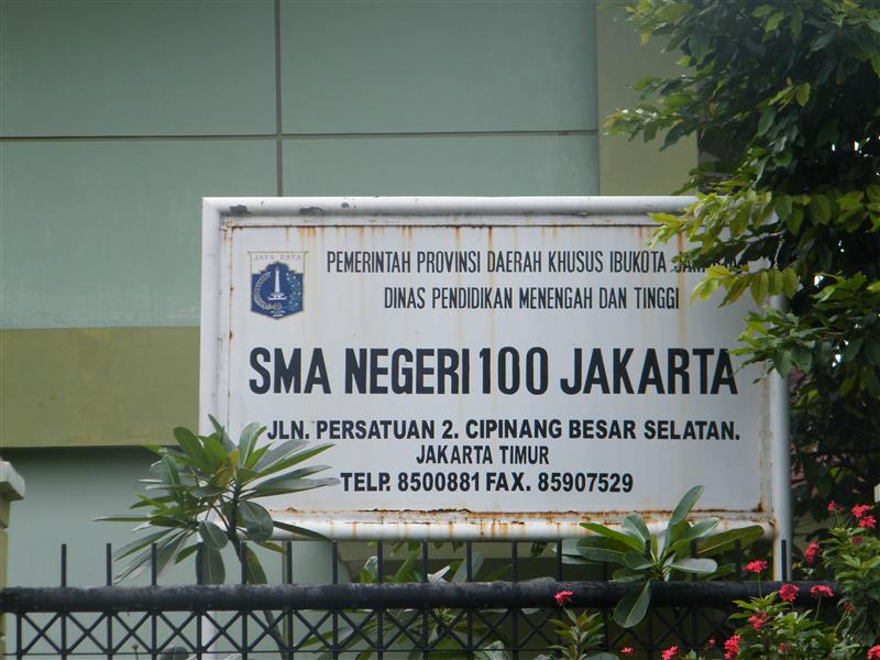 Alamat SMA Negeri 100 Jakarta Timur - Alamat Sekolah Lengkap