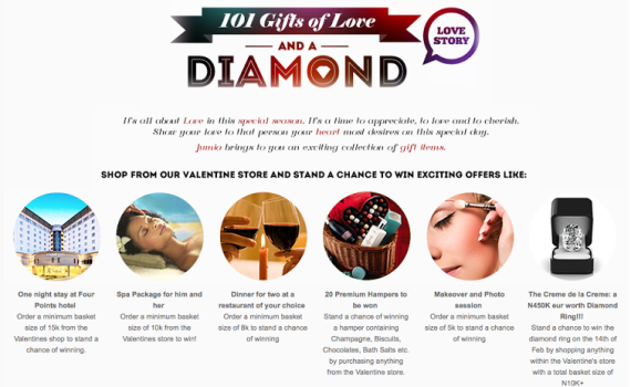 This valentine from Jumia 101 gifts of love and a diamond ring