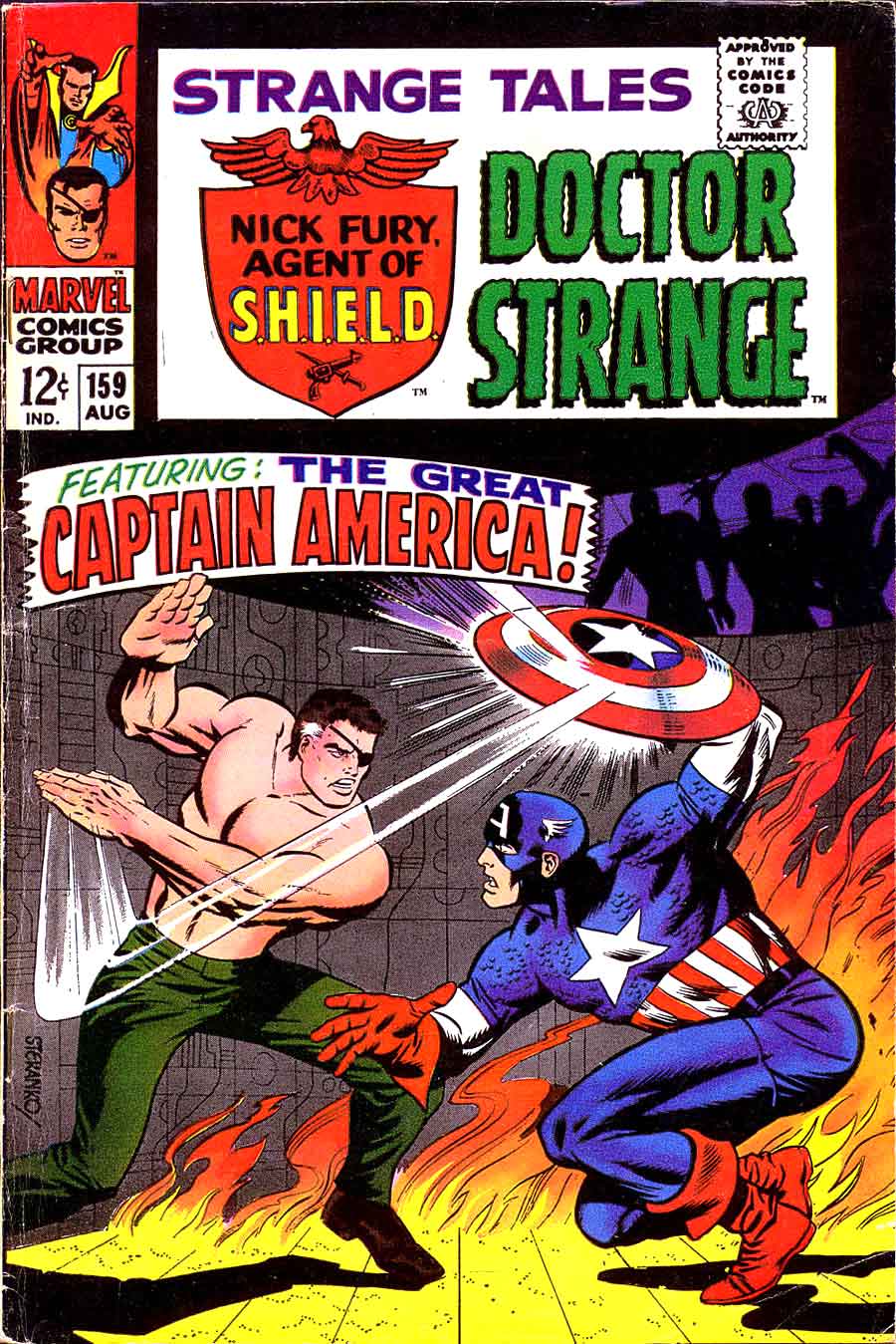 Strange Tales v1 #159 nick fury shield comic book cover art by Jim Steranko