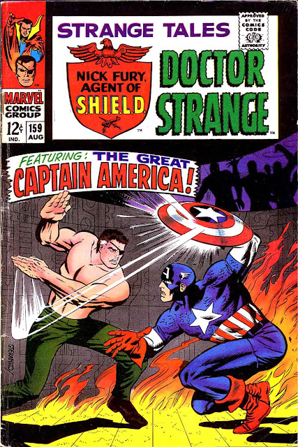 Strange Tales v1 #159 nick fury shield comic book cover art by Jim Steranko Strange Tales v1 #159 nick fury shield comic book cover art by Jim Steranko