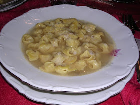 Tortellini are said to be shaped to represent a female navel