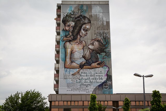 After Phlegm earlier this month, Berlin and the One Wall Project curated by Urban Nation are  welcoming another lovely new addition to their murals' collection.