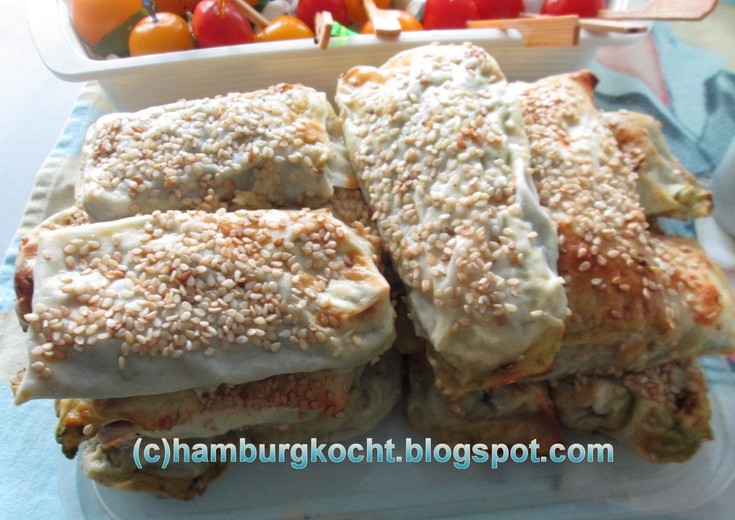 Hamburg kocht!: Börek mit Spinat und Feta gefüllt Hamburg kocht!: Börek mit Spinat und Feta gefüllt