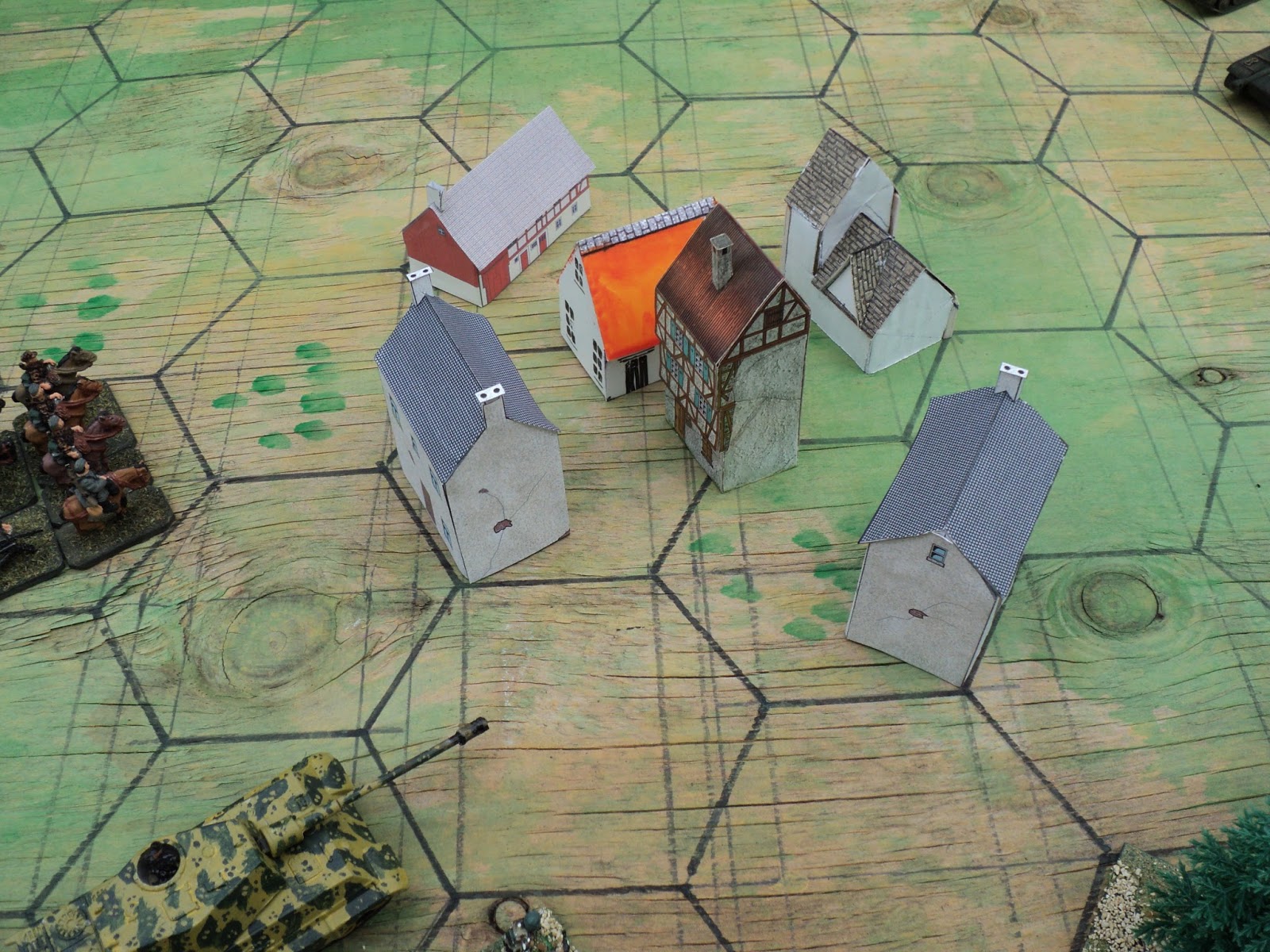 Archduke Piccolo Marking up a hexgrid game board.