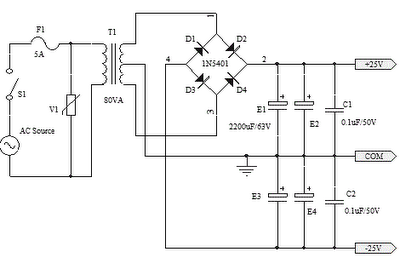 25V CAPACITOR BANK FOR OCL AMPLIFIER CIRCUIT DIAGRAM ...