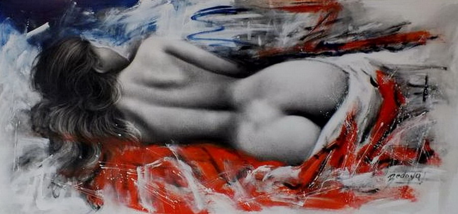 Javier Bedoya e suas pinturas de mulheres sensuais
