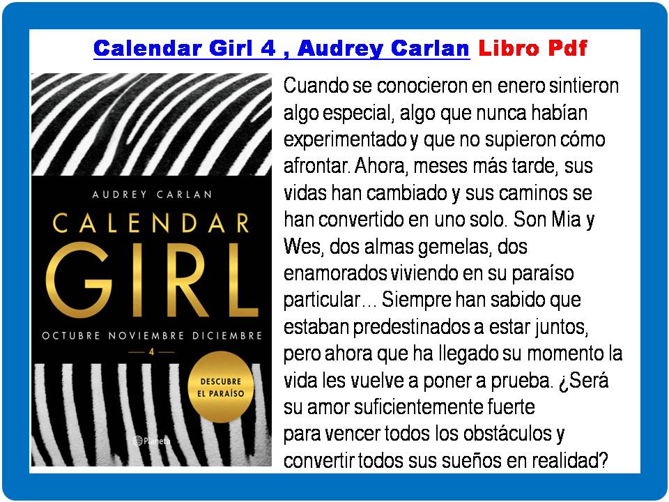 Dios Es Bueno Calendar Girl 4 Audrey Carlan Libro Pdf
