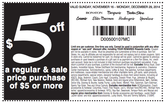 Steward Of Savings Bon Ton 5 Off ANY 5 Purchase Coupon steward-of-savings-bon-ton-5-off-any-5-purchase-coupon