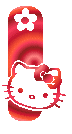 Alfabeto animado de Hello Kitty que cambia de colores I.