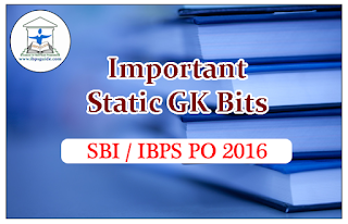 Important Static GK Bits for (Stock Exchanges) SBI / IBPS PO Exams 2016 Important Static GK Bits for (Stock Exchanges) SBI / IBPS PO Exams 2016