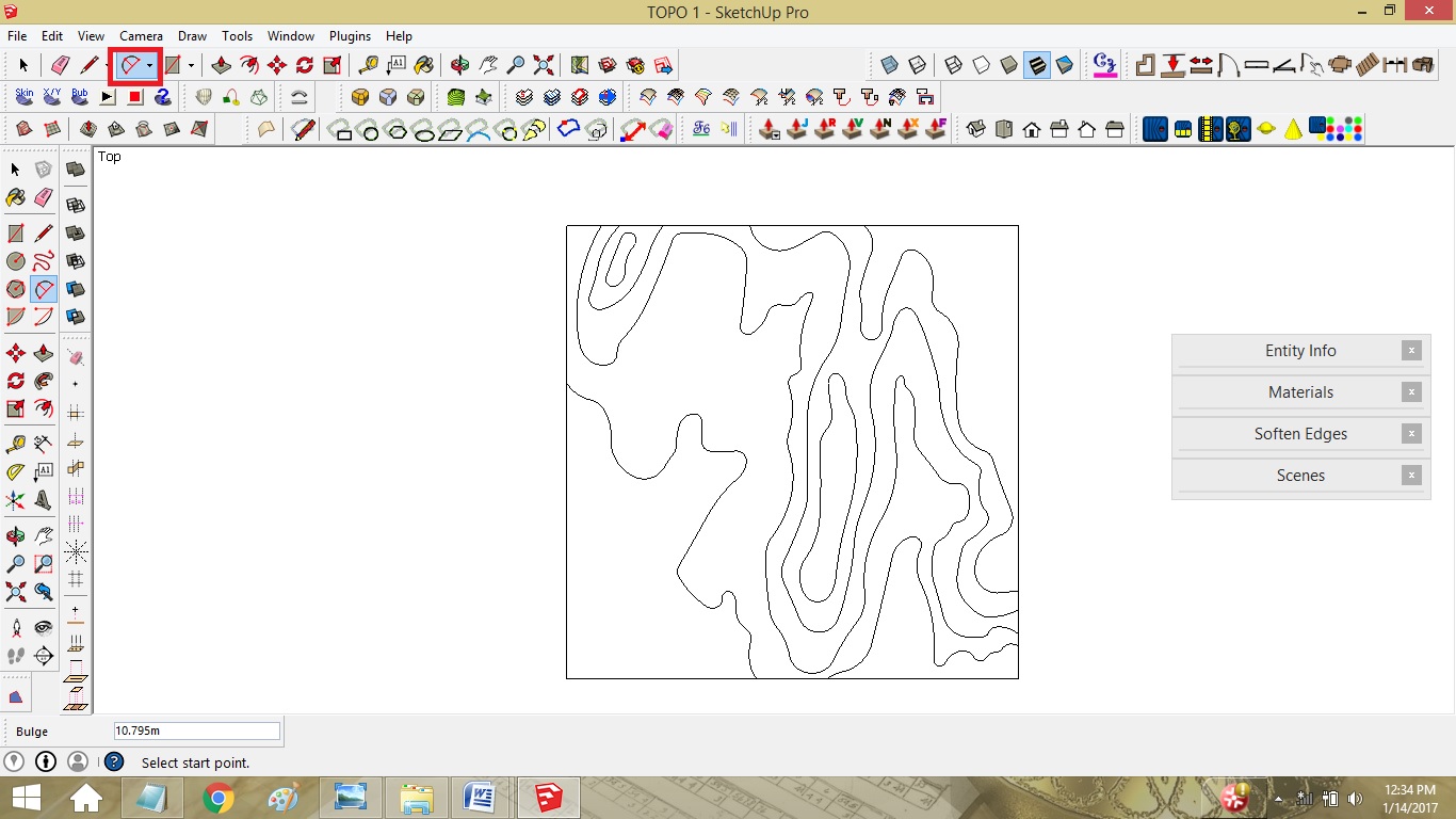 HOW TO DRAW CONTOUR LINES AND 3-D TOPOGRAPHIC MODEL USING SKETCH UP