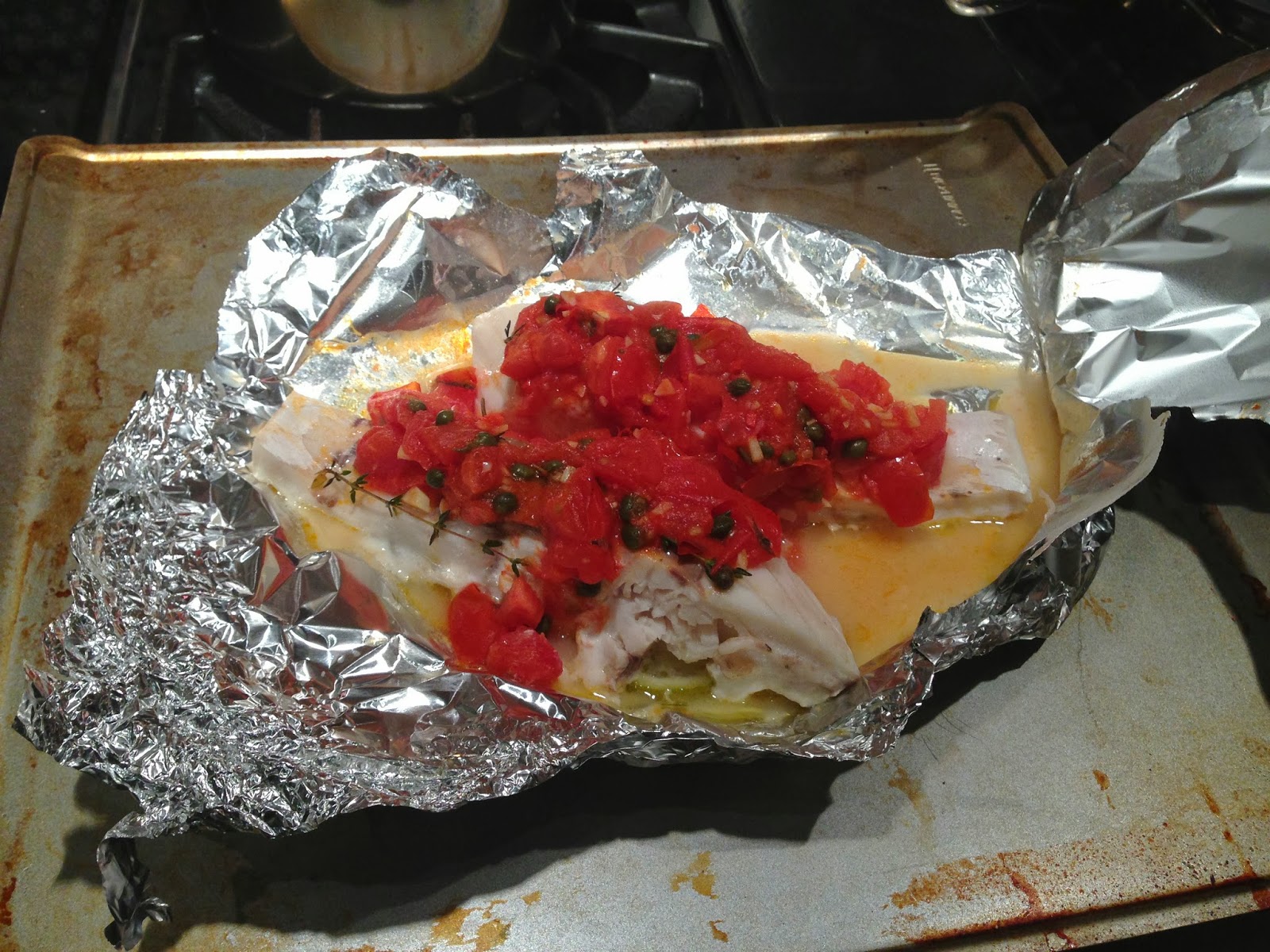 Sybil's Spoon Striped Bass en Papillote