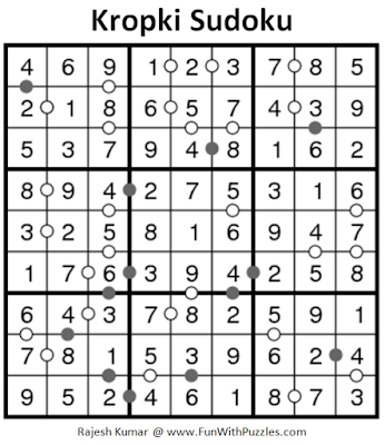 Kropki Sudoku (Daily Sudoku League #181) Solution