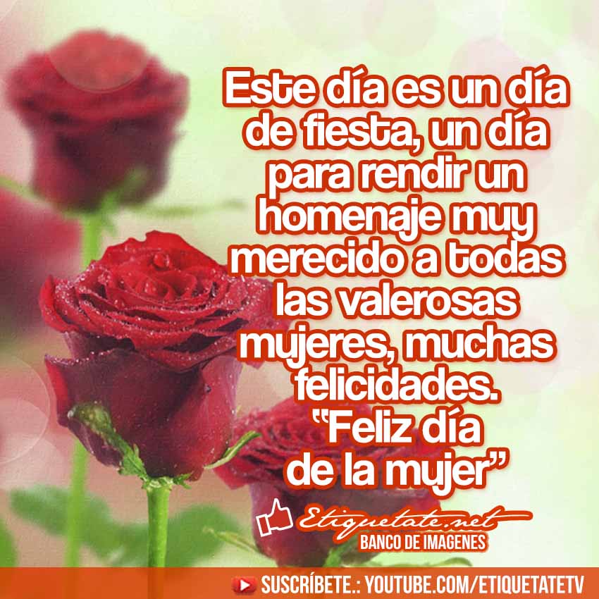 Resultado de imagen de mensajes con imagenes dia de la mujer