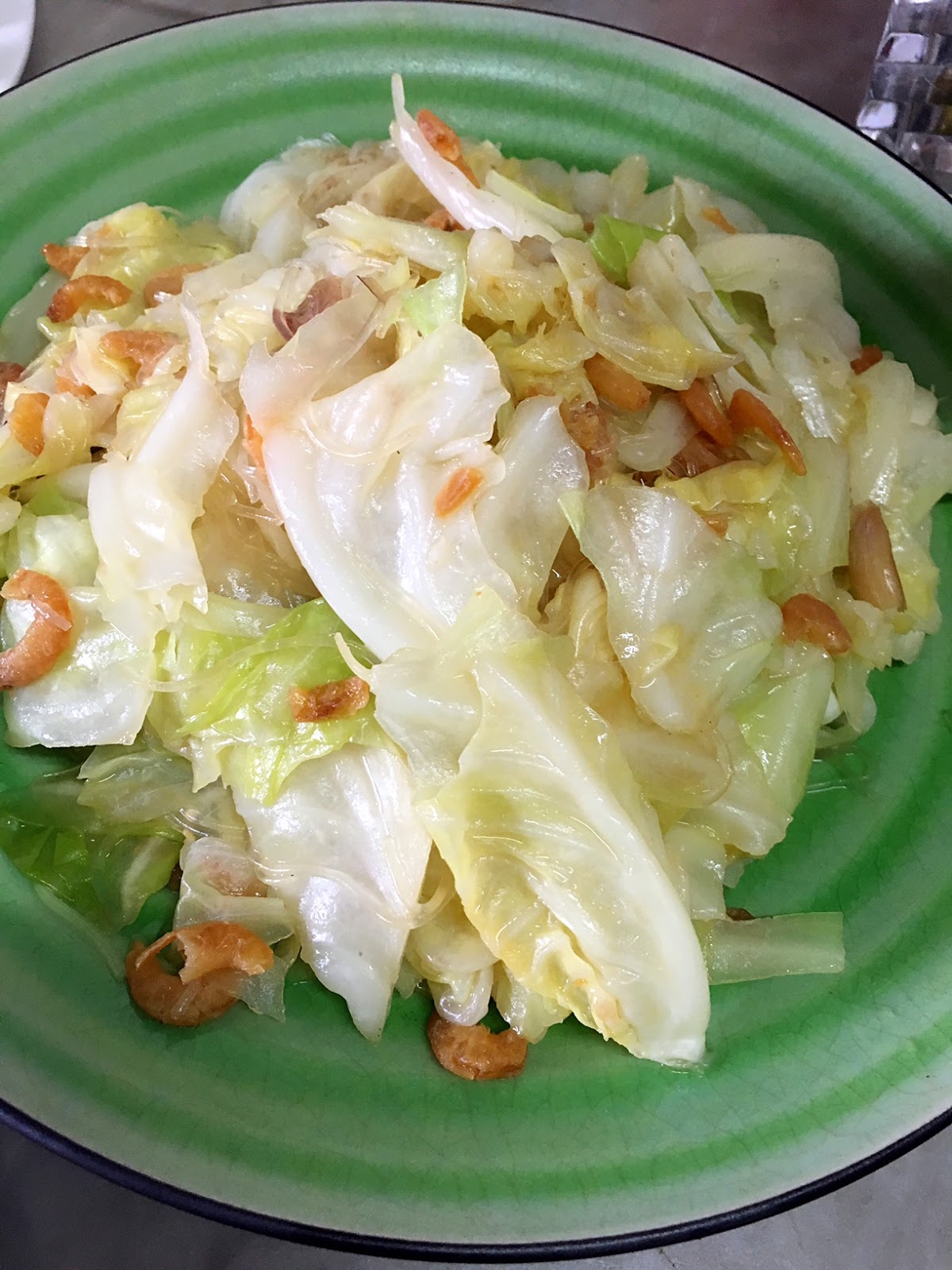 Stir Fried Cabbage with Dried Shrimps and Tang Hoon - Linda's Cravings