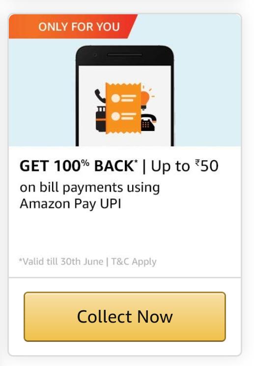 Amazon Bill Payment Offer