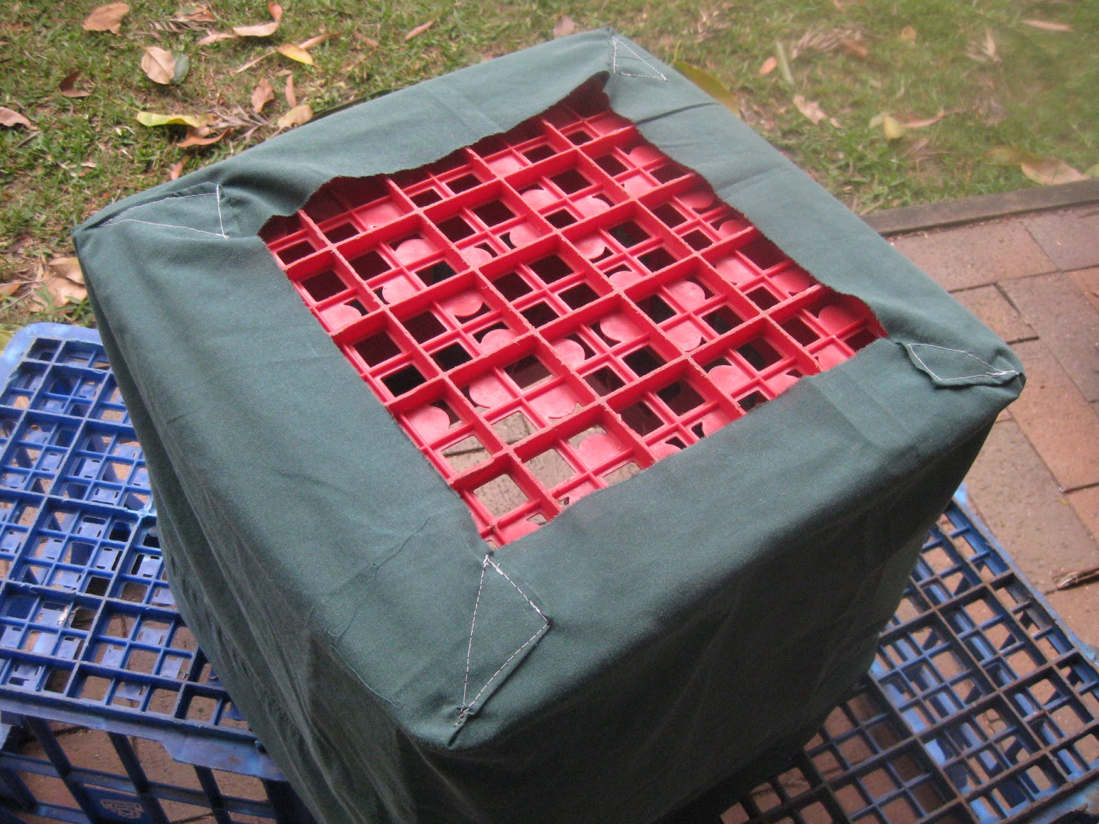Easy to make fabric covers for milk crates!