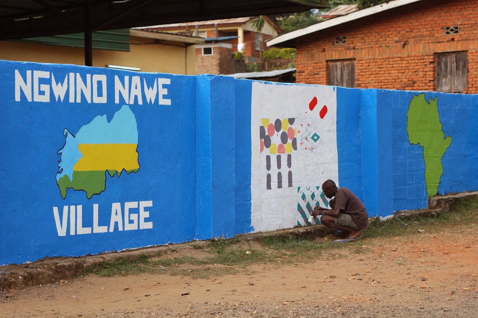 Teaching in Rwanda: Drawstring Bags at Isha and More Mural Painting at ...