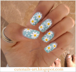nail nails daisy spring flowers designs cutenails cute coeur coup
