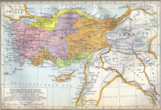 Каппадокия на карте Малой Азии во времена Римской империи