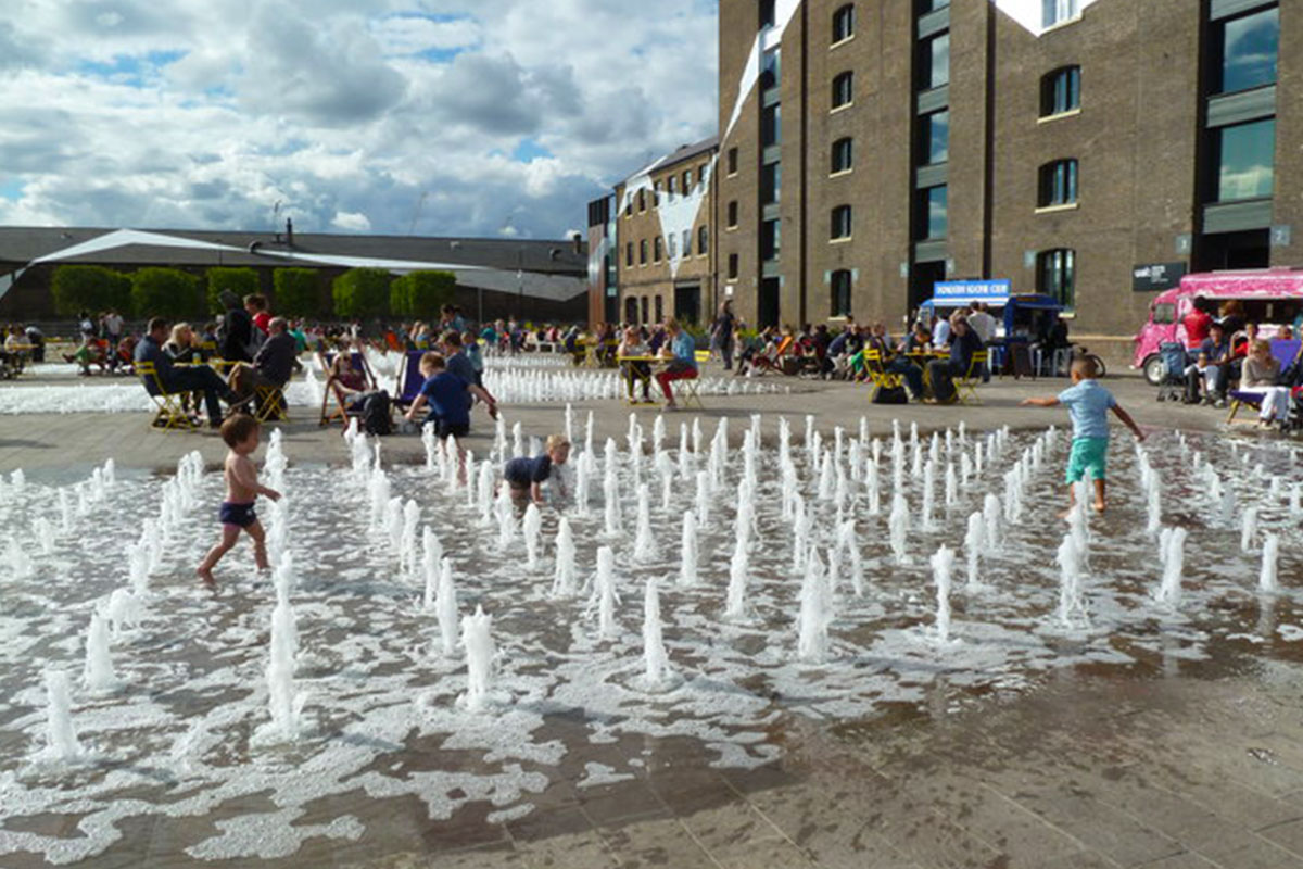 All About London The Fountains at Granary Square Kings Cross London