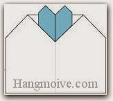 Bước 14: Hoàn thành cách xếp tấm thiệp, bưu thiếp hình trái tim bằng giấy theo phong cách origami.