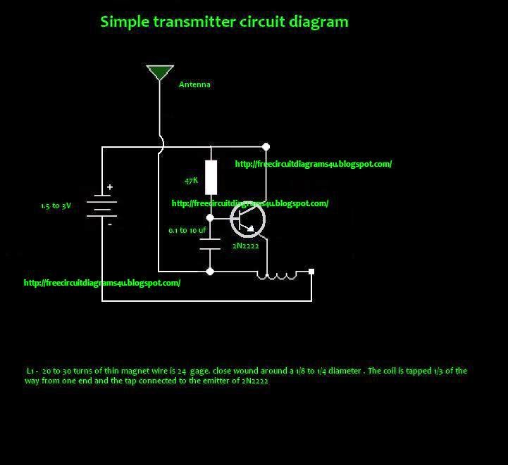 Free Circuit Diagrams 4u  1 5v Simple Rf Transmitter