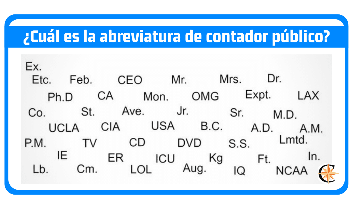 ¿Cuál es la abreviatura de contador público?