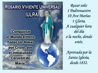 Forma de rezar el Rosario Viviente Universal paso a paso.