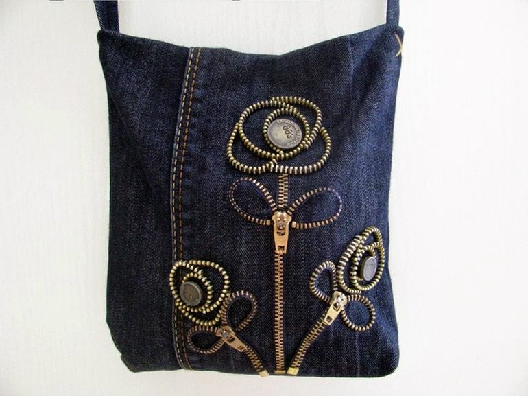 Сумка из старых джинсов. Bag of old jeans DIY tutorial.