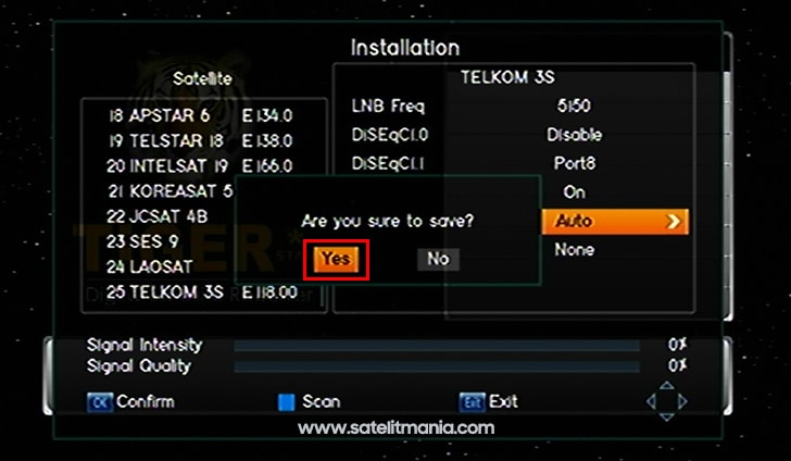 Cara Menambahkan Satelit Telkom 3s di Receiver