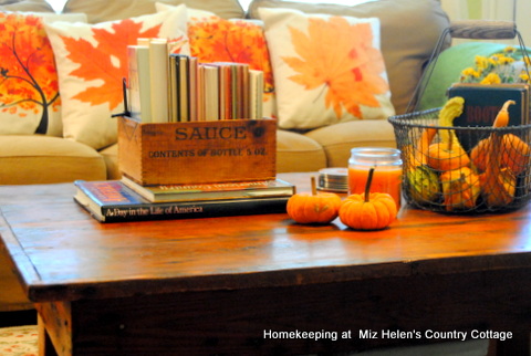 Fall Decor Inside and Out at Miz Helen's Country Cottage