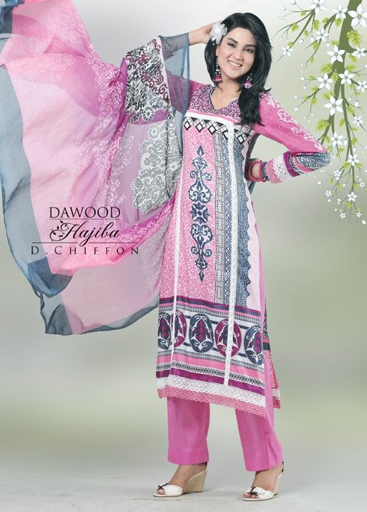 Dawood Hajiba De.Chiffon By Dawood Lawns | Long Shirt Fashion 2012