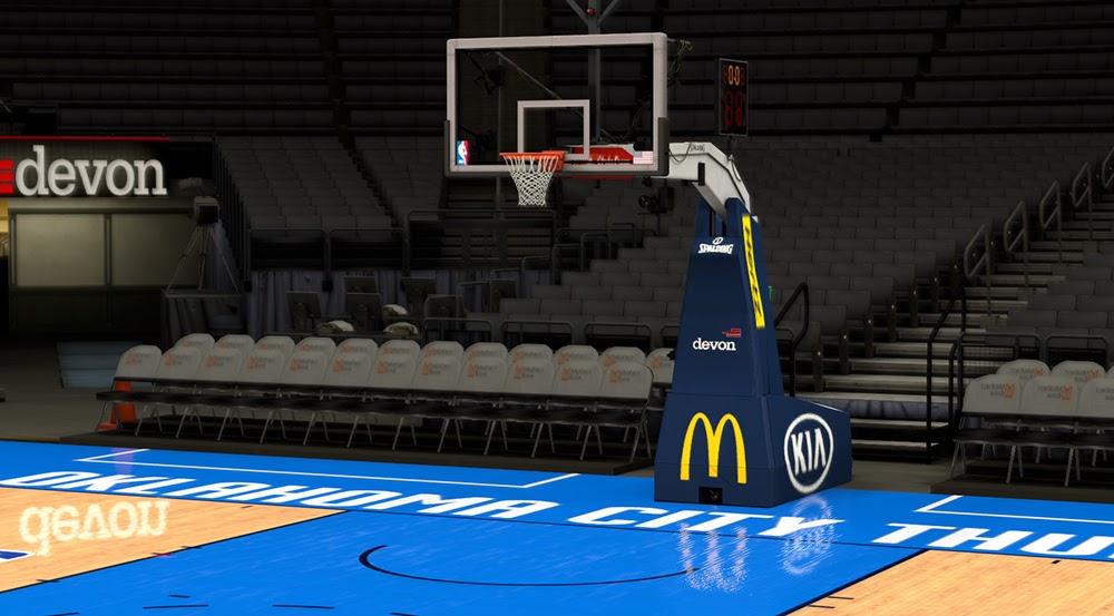 NBA 2K21 OKC Thunder '20-'21 City Court Concept By DEN2K [FOR 2K21]