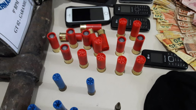 Criminosos explodem caixa eletrônico em posto de atendimento bancário de Jucati  são  presos com grande arsenal 