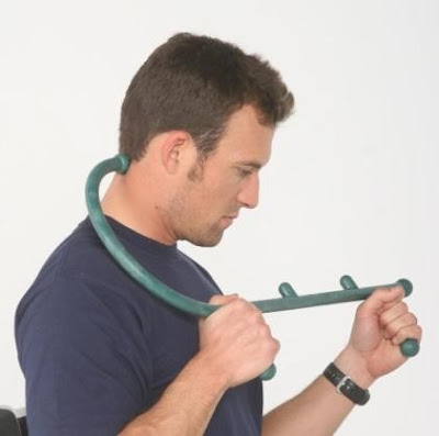 Thera Cane helps discharge pressure at the back of the neck health programs