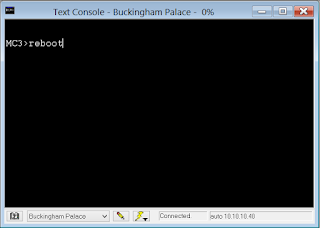 image of crestron tool box text console tool with reboot command